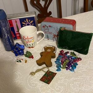 Christmas Themed Gift Set with Mug and Decorations